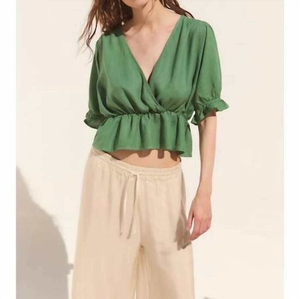 NEW DELUC felice top in green
